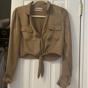 Olive Green Crop Top